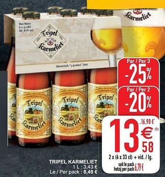 Cora Tripel karmeliet aanbieding