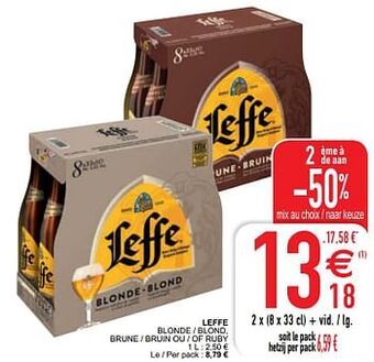 Cora Leffe blonde - blond brune - bruin ou - of ruby aanbieding