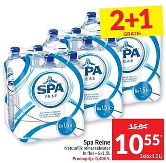 Intermarché Spa reine natuurlijk mineraalwater aanbieding