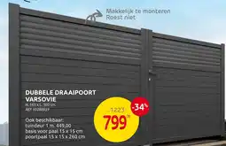 Brico Dubbele draaipoort varsovie aanbieding