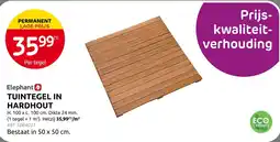 Brico Tuintegel in hardhout aanbieding