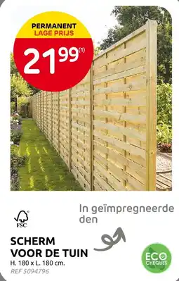 Brico Scherm voor de tuin aanbieding