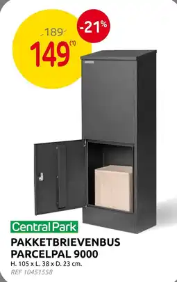 Brico Central park pakketbrievenbus parcelpal 9000 aanbieding