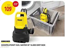 Brico Kärcher dompelpomp vuil water sp 16.000 dirt box aanbieding