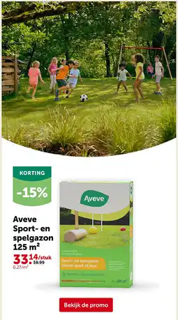 AVEVE Aveve Sport- en spelgazon 125 m² aanbieding