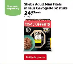 AVEVE Sheba Adult Mini Filets in saus Gevogelte 32 stuks aanbieding