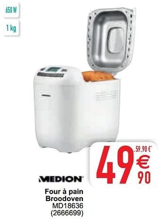 Cora Medion four à pain broodoven md18636 aanbieding