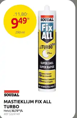 Brico Mastieklijm fix all turbo aanbieding