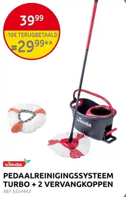 Brico Pedaalreinigingssysteem turbo + 2 vervangkoppen aanbieding