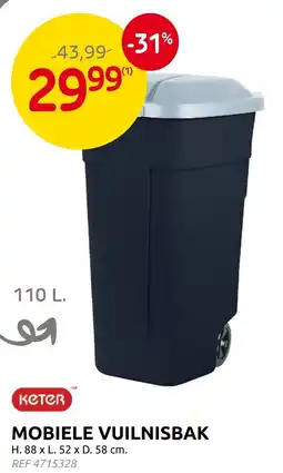Brico Mobiele vuilnisbak aanbieding
