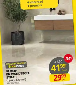 Brico Vloer- en wandtegel syrah aanbieding