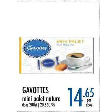 Horeca totaal Gavottes Mini Palet Nature aanbieding