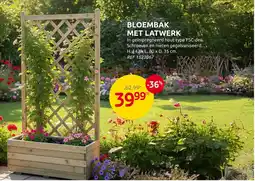 Brico Bloembak met latwerk aanbieding