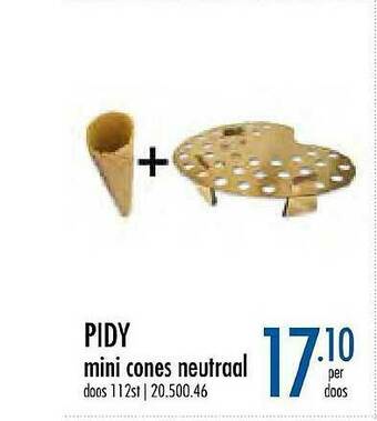 Horeca totaal Pidy Mini Cones Neutraal aanbieding