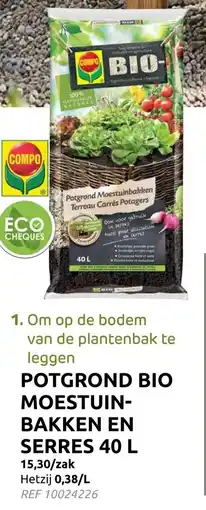 Brico Potgrond bio moestuin- bakken en serres 40 l aanbieding