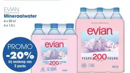 Prik en Tik Evian Mineraalwater aanbieding