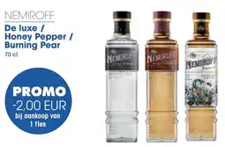 Prik en Tik Nemiroff de luxe / honey pepper / burning pear aanbieding