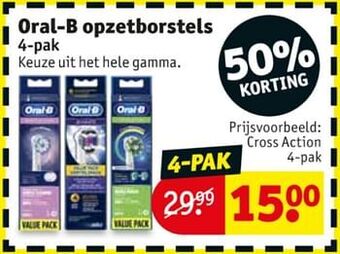 Kruidvat Oral-b opzetborstels cross action aanbieding