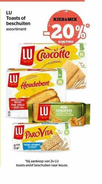Spar Lu Toasts Of Beschuiten aanbieding