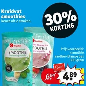 Kruidvat Smoothie aardbei-blauwe bes aanbieding