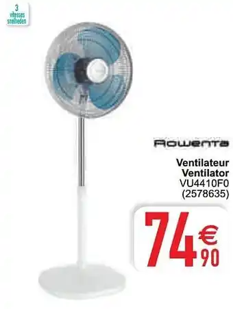 Rowenta ventilateur ventilator vu4410f0