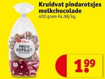 Kruidvat Kruidvat pindarotsjes melkchocolade aanbieding