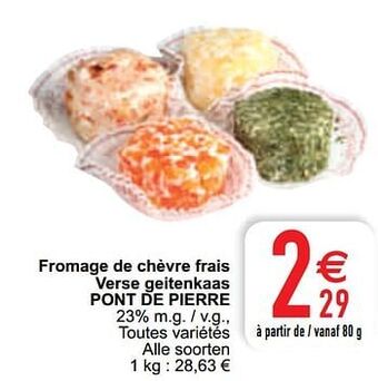 Cora Fromage de chèvre frais verse geitenkaas pont de pierre aanbieding