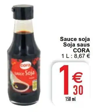 Sauce soja soja saus cora