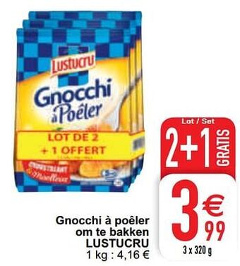 Cora Gnocchi à poêler om te bakken lustucru aanbieding