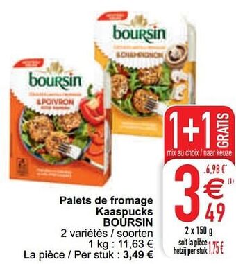 Cora Palets de fromage kaaspucks boursin aanbieding