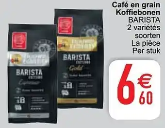 Cora Café en grain koffiebonen barista aanbieding