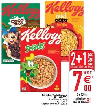 Cora Céréales - ontbijtgranen kellogg`s aanbieding