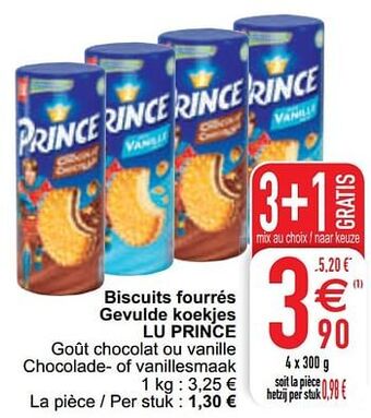 Cora Biscuits fourrés gevulde koekjes lu prince aanbieding