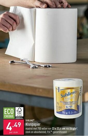 ALDI Kluspapier aanbieding
