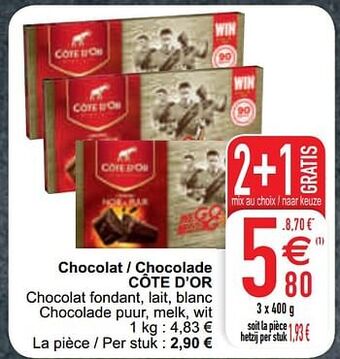 Cora Chocolat - chocolade côte d`or aanbieding
