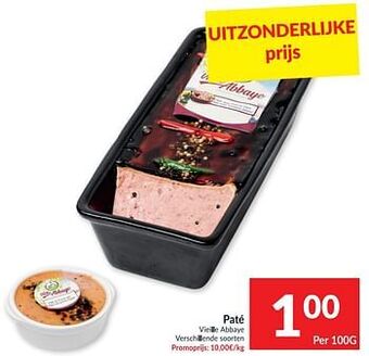Intermarché Paté vieille abbaye aanbieding