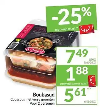 Intermarché Boubasud couscous met verse groenten aanbieding