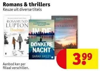 Kruidvat Romans + thrillers aanbieding