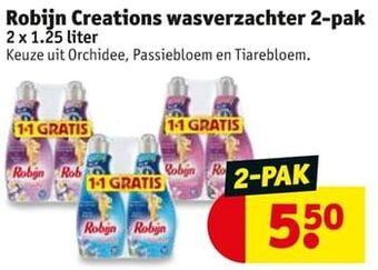 Kruidvat Robijn creations wasverzachter aanbieding