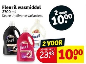 Kruidvat Fleuril wasmiddel aanbieding