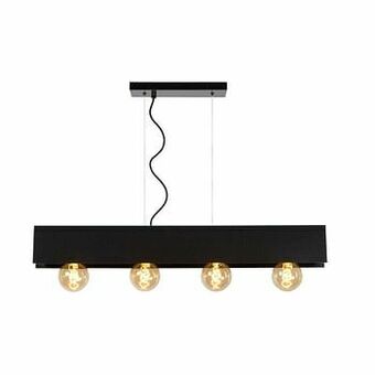 Leen Bakker Lucide hanglamp Surtus - zwart - 90x7x130 cm - Leen Bakker aanbieding