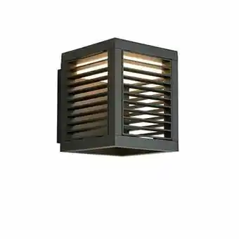 Leen Bakker Lucide wandlamp Slits - antraciet - 13x16,8x15,4 cm - Leen Bakker aanbieding