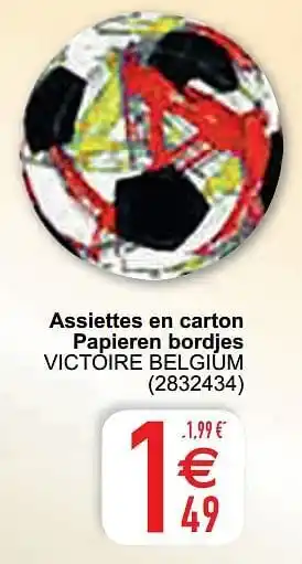 Assiettes en carton papieren bordjes victoire belgium