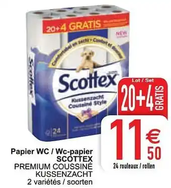 Cora Papier wc - wc-papier scottex premium coussiné kussenzacht aanbieding