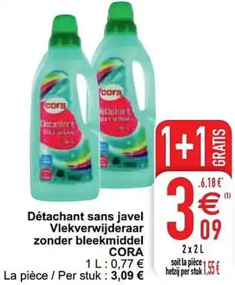Cora Détachant sans javel vlekverwijderaar zonder bleekmiddel cora aanbieding
