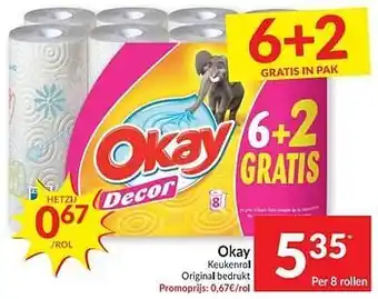 Intermarché Okay keukenrol original bedrukt aanbieding