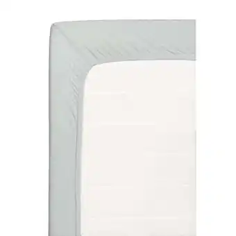 Leen Bakker Hoeslaken Jersey - grijs - 80x200 cm - Leen Bakker aanbieding