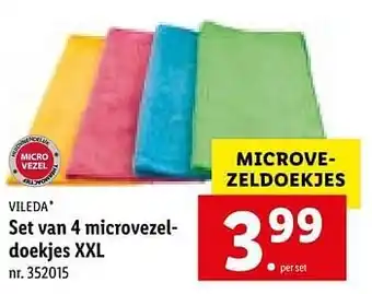 Set van 4 microvezeldoekjes xxl