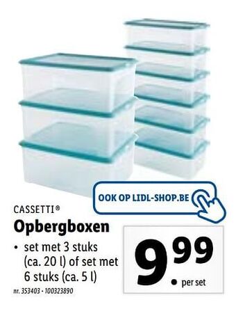 Lidl Opbergboxen aanbieding