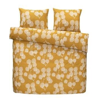 Leen Bakker Easy dekbedovertrek Mare - okerkleur - 240x200 cm - Leen Bakker aanbieding
